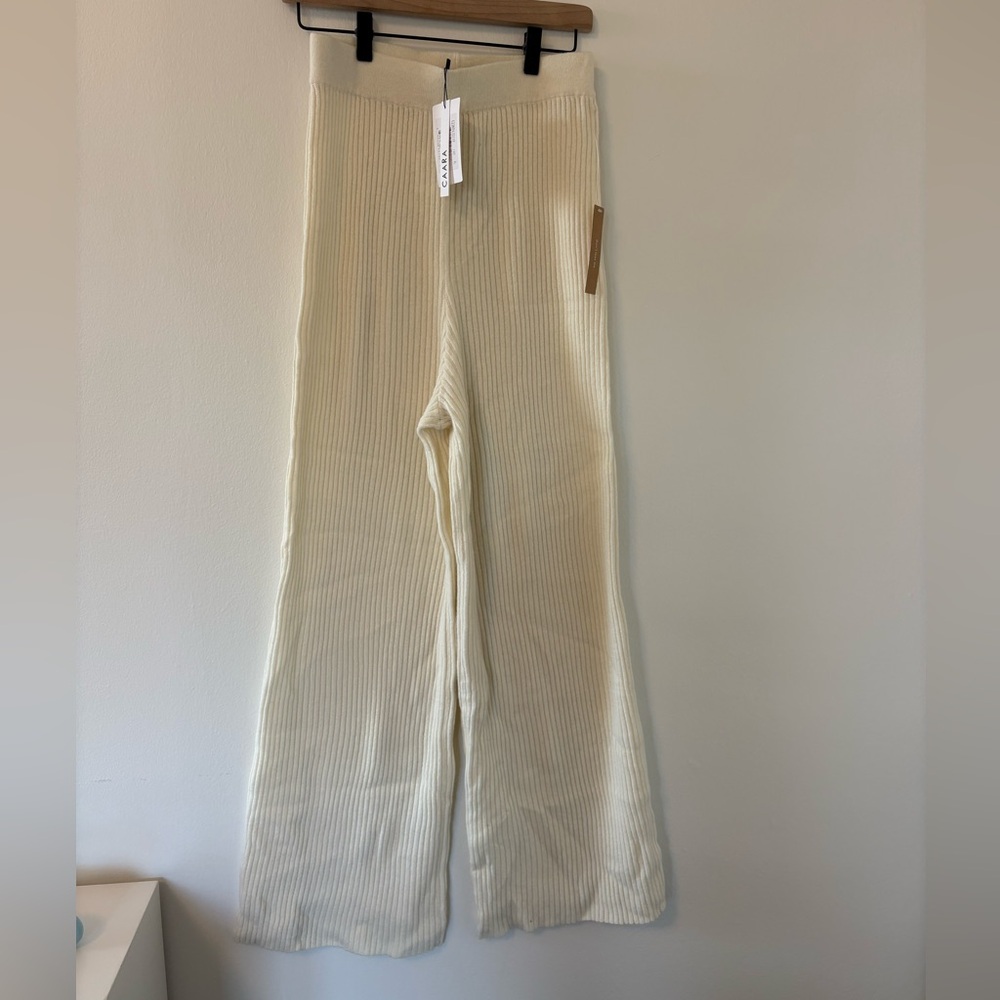 NWT CAARA High Rise, Wide-Leg Sweater Pants Few Moda XL
